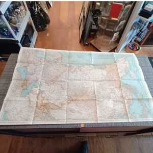 Vintage 1944 National Geographic Map Union of Soviet Socialist Republics USSR